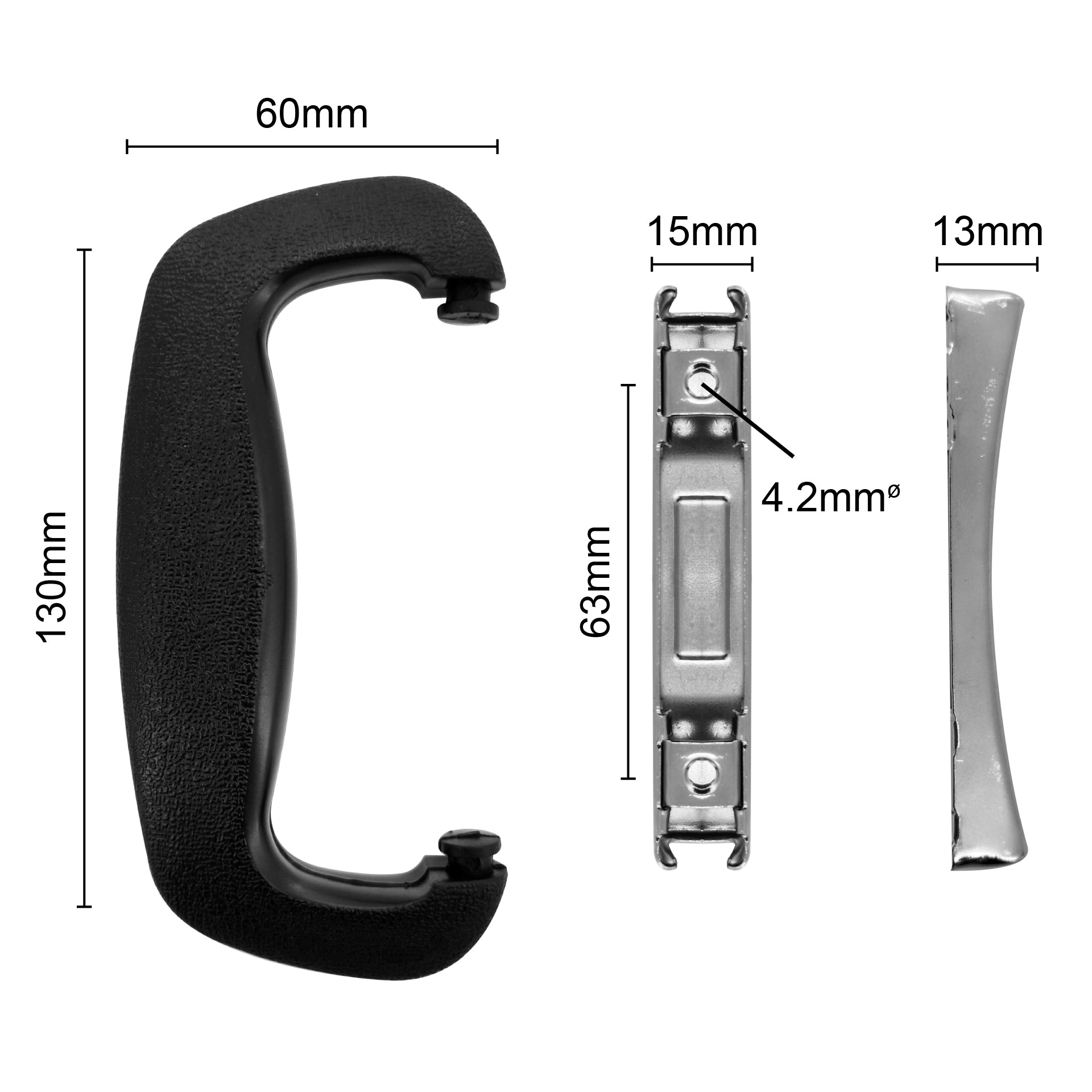 Pack of 8 Black Case Handle|cases-and-enclosures.co.uk – Cases and ...